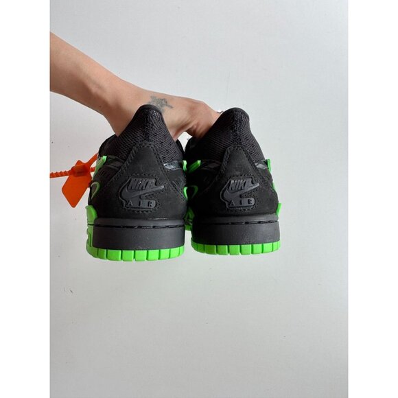 NIB 2020 NIKE x OFF-WHITE Air Rubber Dunk Black Green Strike Sneakers, Size 7 - Picture 10 of 16